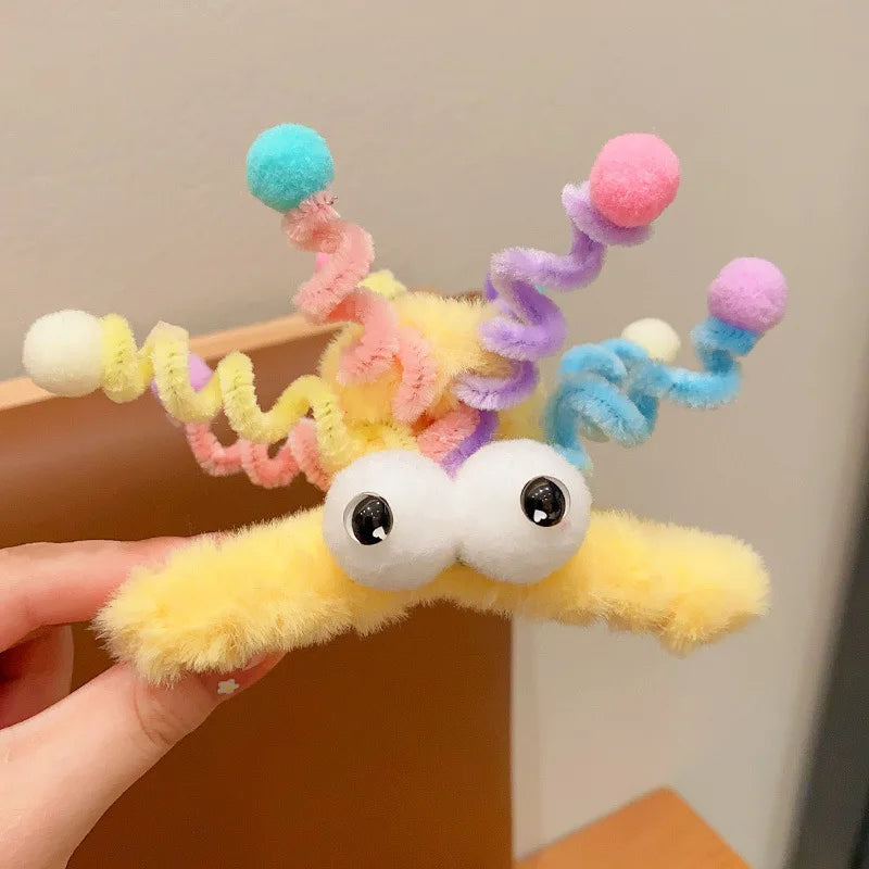 Clip Hair Accessory Thick Hair-Claw Clip Fluffy Plush Hairs Claw Clips for Girls Thick Hair Strong Hold Barrettes