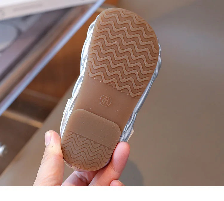 New Style Small Girls' Fashion Versatile Medium and Large Children's Soft Bottom Princess Shoes