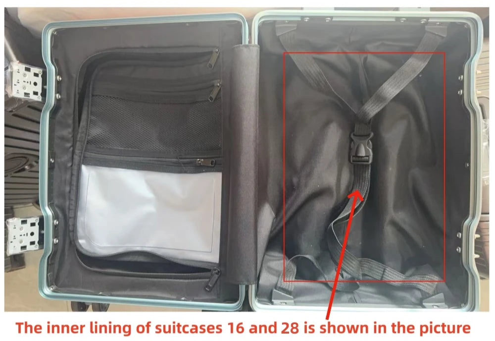 16"/20" Suitcase Carry-on Boarding for Women Travel Trolley Case with Aluminum Frame Password Lock Rolling Luggage 22/24/26/28"