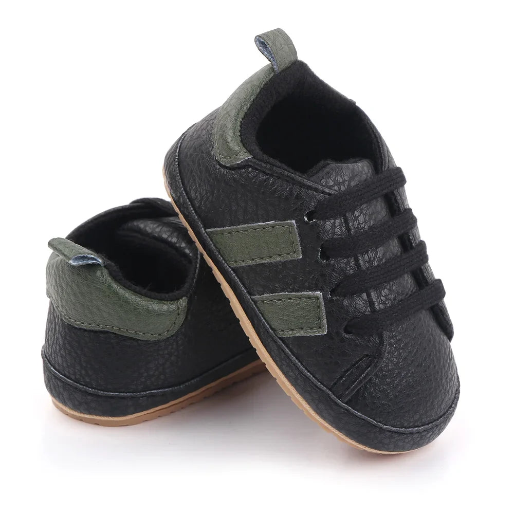 Baby Casual Shoes Non-slip Sole and PU for Toddler Boys and Girls Outdoor Walking Sneakers