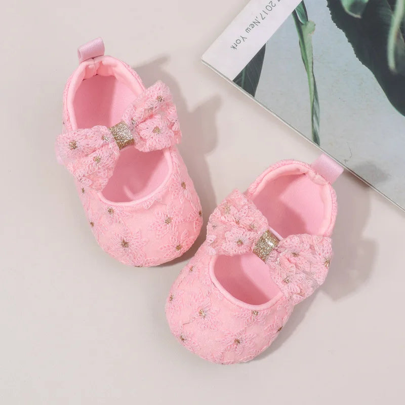 Baby Girl Shoes Cute Sweet Mary Janes Flats Infant First Walkers Spring Autumn Toddler Little Girls Wedding Party Princess Shoes