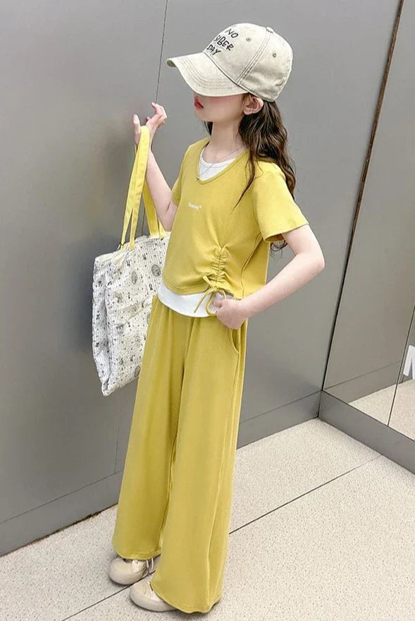 Child Summer Outfit Clothes for Teens Elementary Kids Girl Set Sweatshirt Korean Reviews Many Girls Student Suit 11
