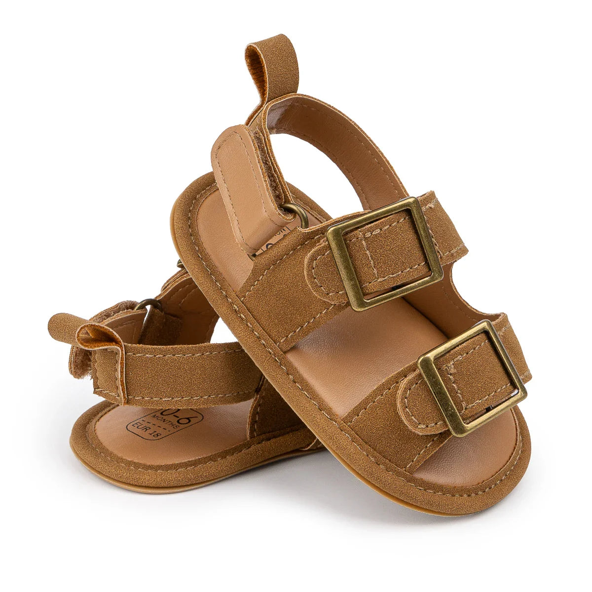 Casual Style Buckle Decoration Beach Baby Sandals Anti-slip Comfortable Soft-soled Baby First Walkers