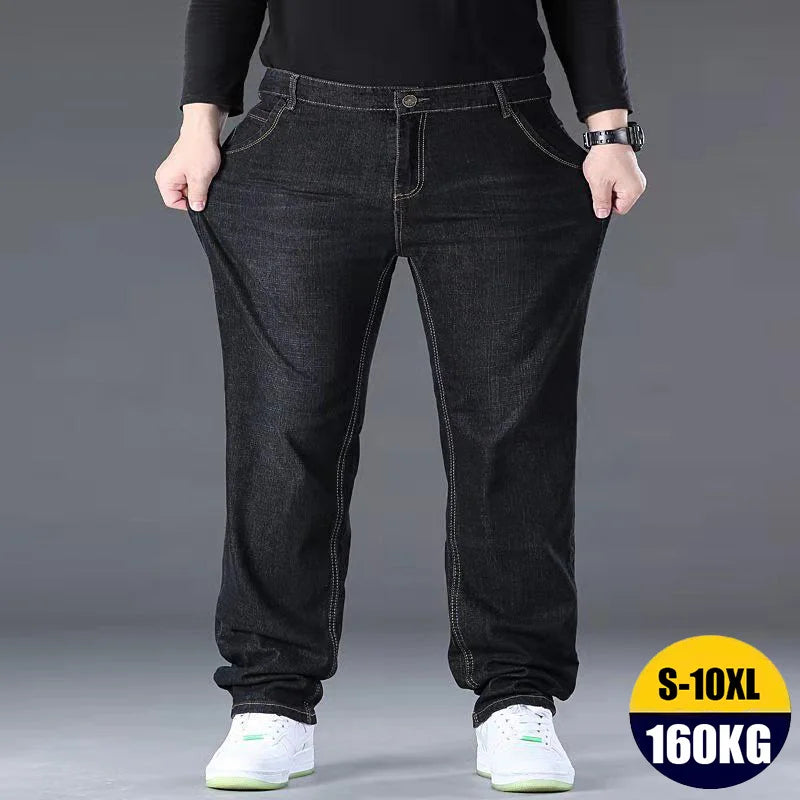 10XL Oversize Jeans For Men Fashion Loose Trousers Pants Plus Size Jeans Baggy Daily Work Clothing Big Jeans Trousers Pants Man (Available)