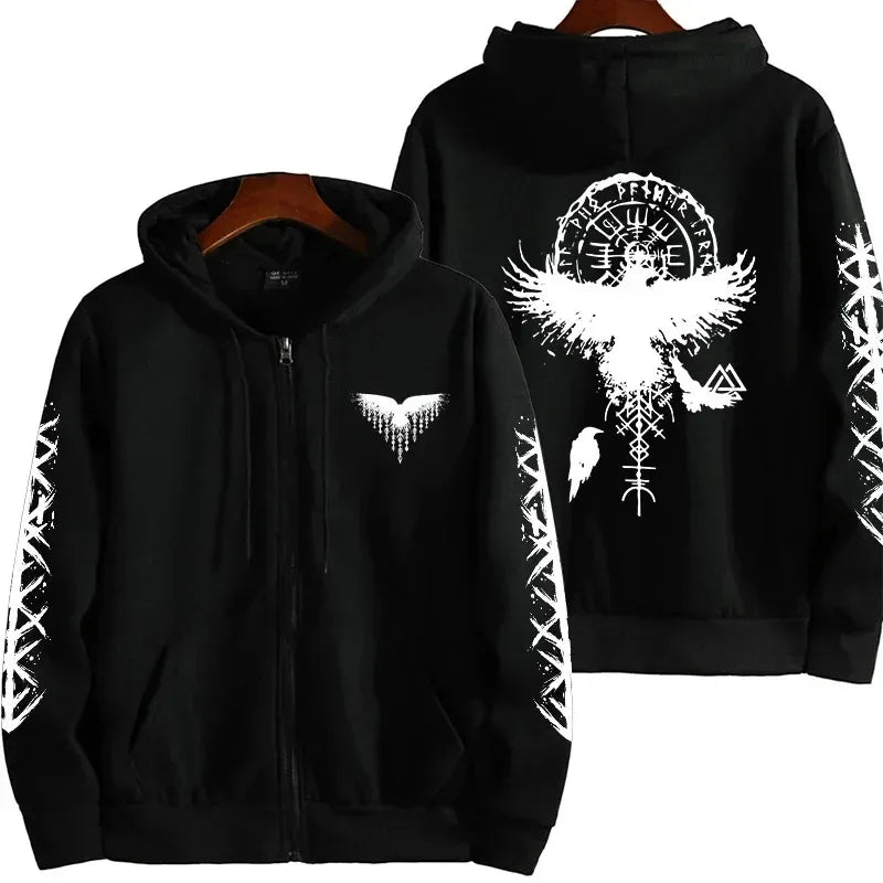 Mens Hoodies Autumn Winter High Quality Casual Fashion Zipper Hooded Long Sleeve Trendy Outwear Sweatshirts