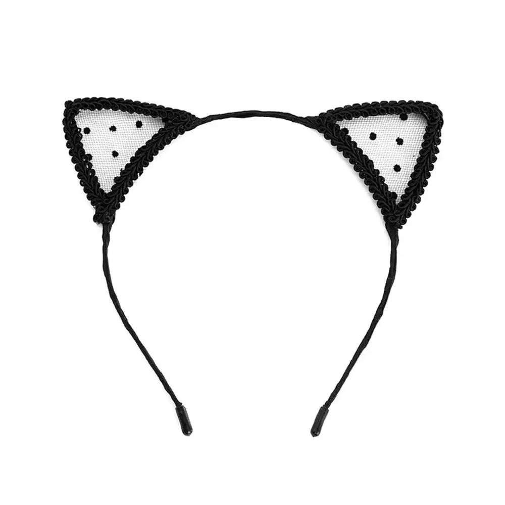 Cute Lace Cat Ears Headband Fancy Dress Hairband Women Girls Cosplay Headwear Masquerade Anime Costume Party