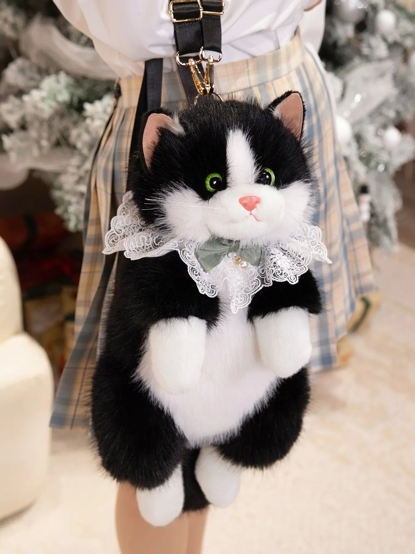 Simulated Puppet Cat Backpack Doll Cute Cat Backpack Plush Toy Daughter Birthday Gift