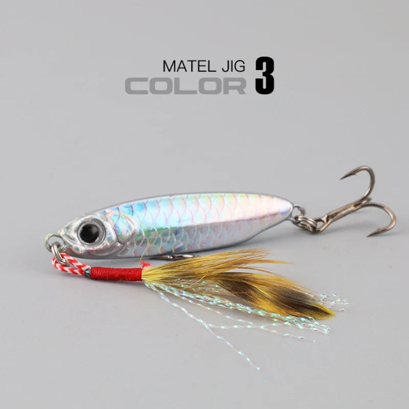 Metal Artificial Bait Jig 7g 10g 15g 20g 25g 30g Shore Casting Jigging lure Shore Casting Saltwater Fishing lure Bit