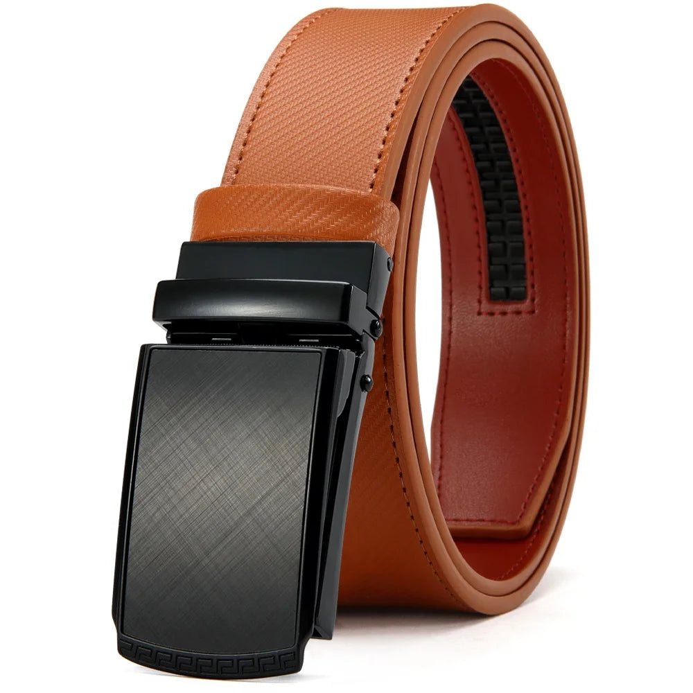 DOOPAI New Mens Belt Hollow Automatic Mens Belt Genuine Leather Luxury Belt  For Men Belt Male Strap Male Metal Automatic Buckle