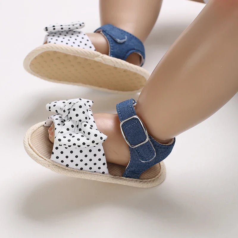 VALEN SINA 0-18M Newborn Baby Girls Summer Shoes Sandals First Walkers Newborn Shoes Casual Soft Sole Sandals Toddler Shoes (Available)
