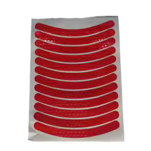 12Pcs/set Car Wheel Stripe Reflective Stickers Night Reflectors Adhesive Safety Decoration Waterproof Tapes For Bicycles Helmet  (Available)