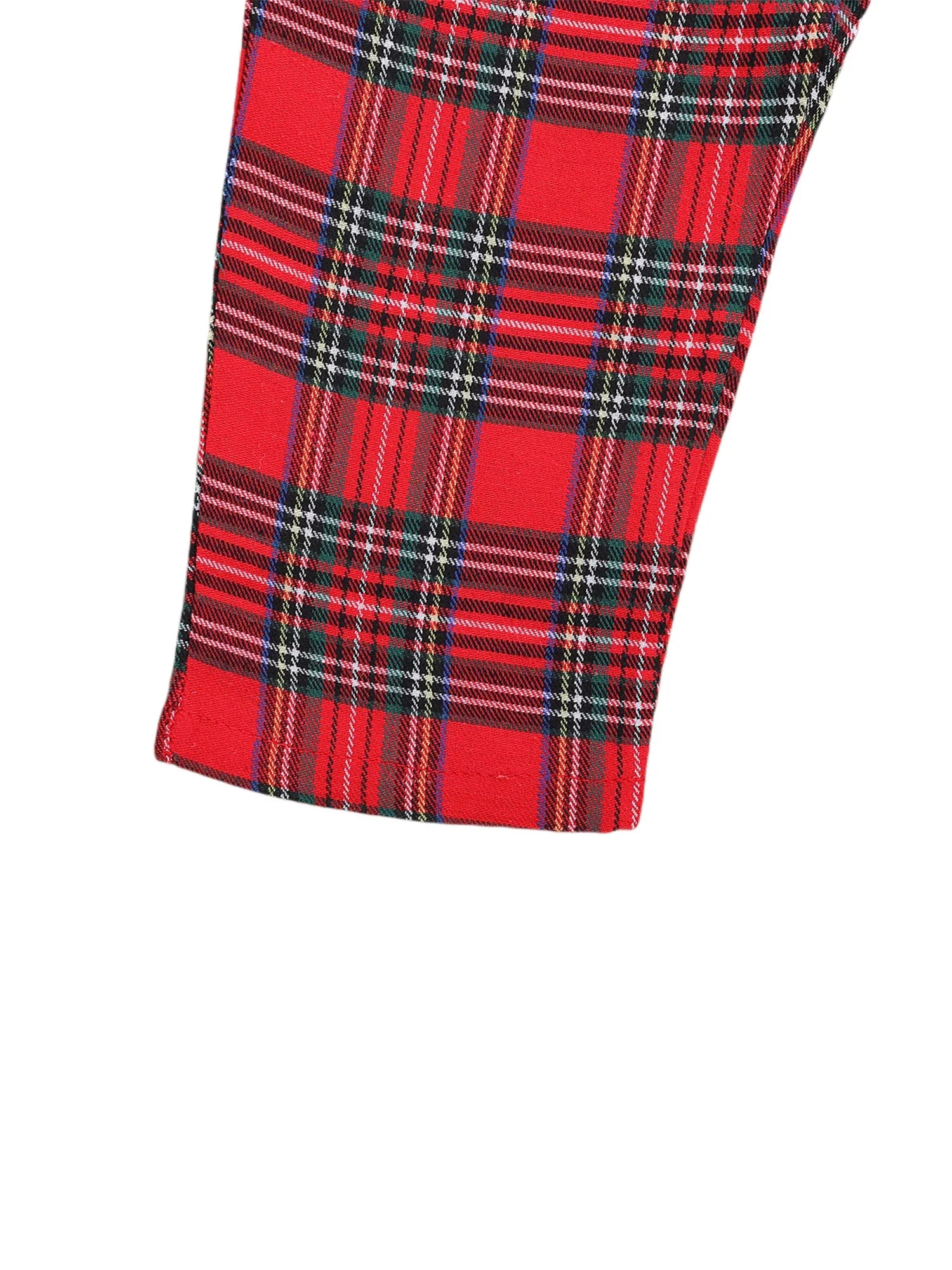 Girls Boys Plaid Homewear Set Long Sleeve Single Breasted Lapel Shirt Elastic Waist Long Pants Kids Autumn Pajamas Outfits