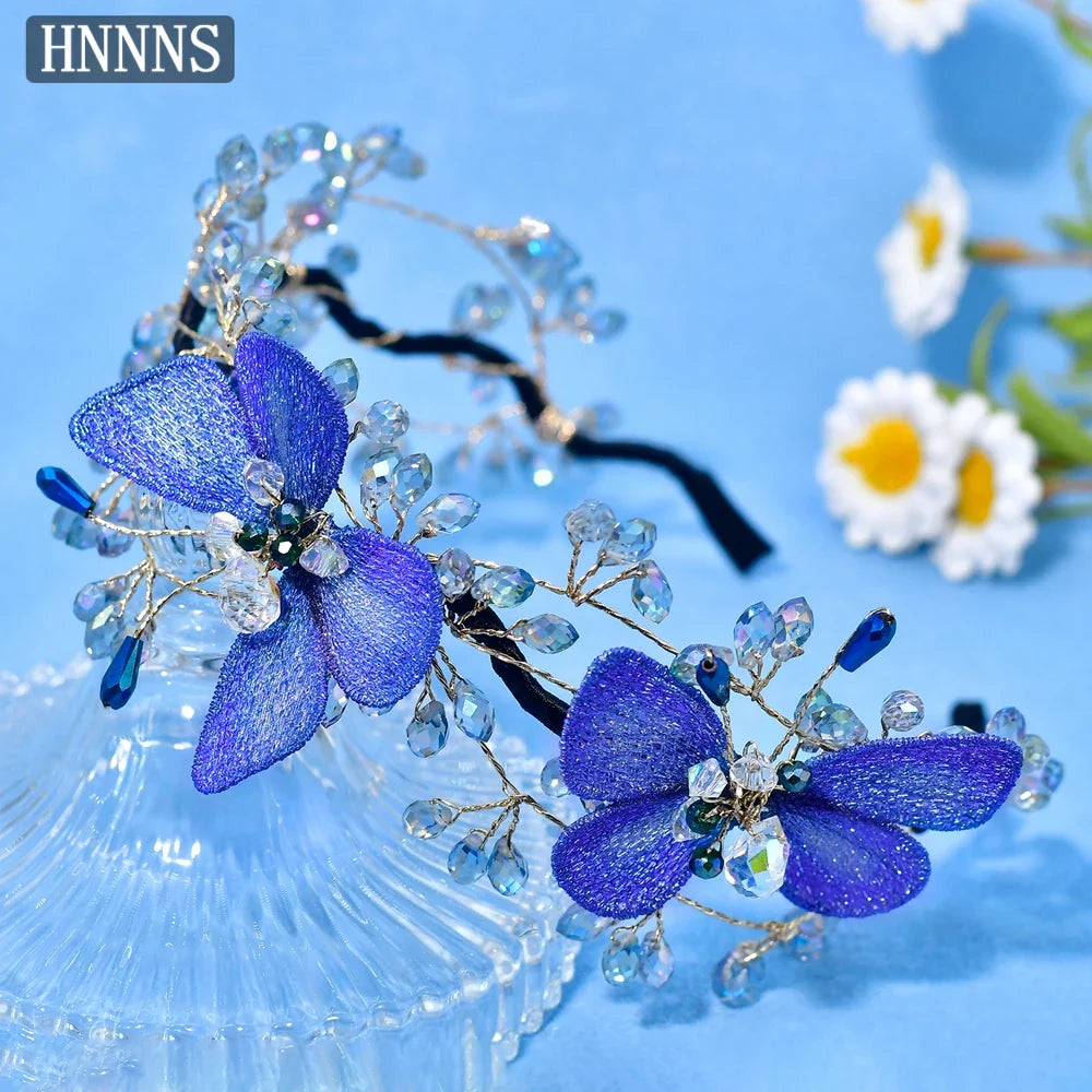 TOPQUEEN Elegant Fairy-Tale Inspired Wedding Hair Accessories Bridal Butterfly Headband Bohemian Women Party Headpiece