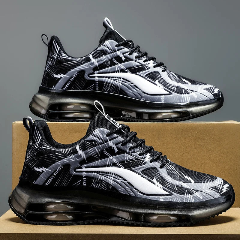 Men's Fashion Basketball Shoes with Air Cushions, Comfortable and Non-Slip, Breathable and Shock-Absorbing, Suitable for Men's Outdoor Activities (Available)