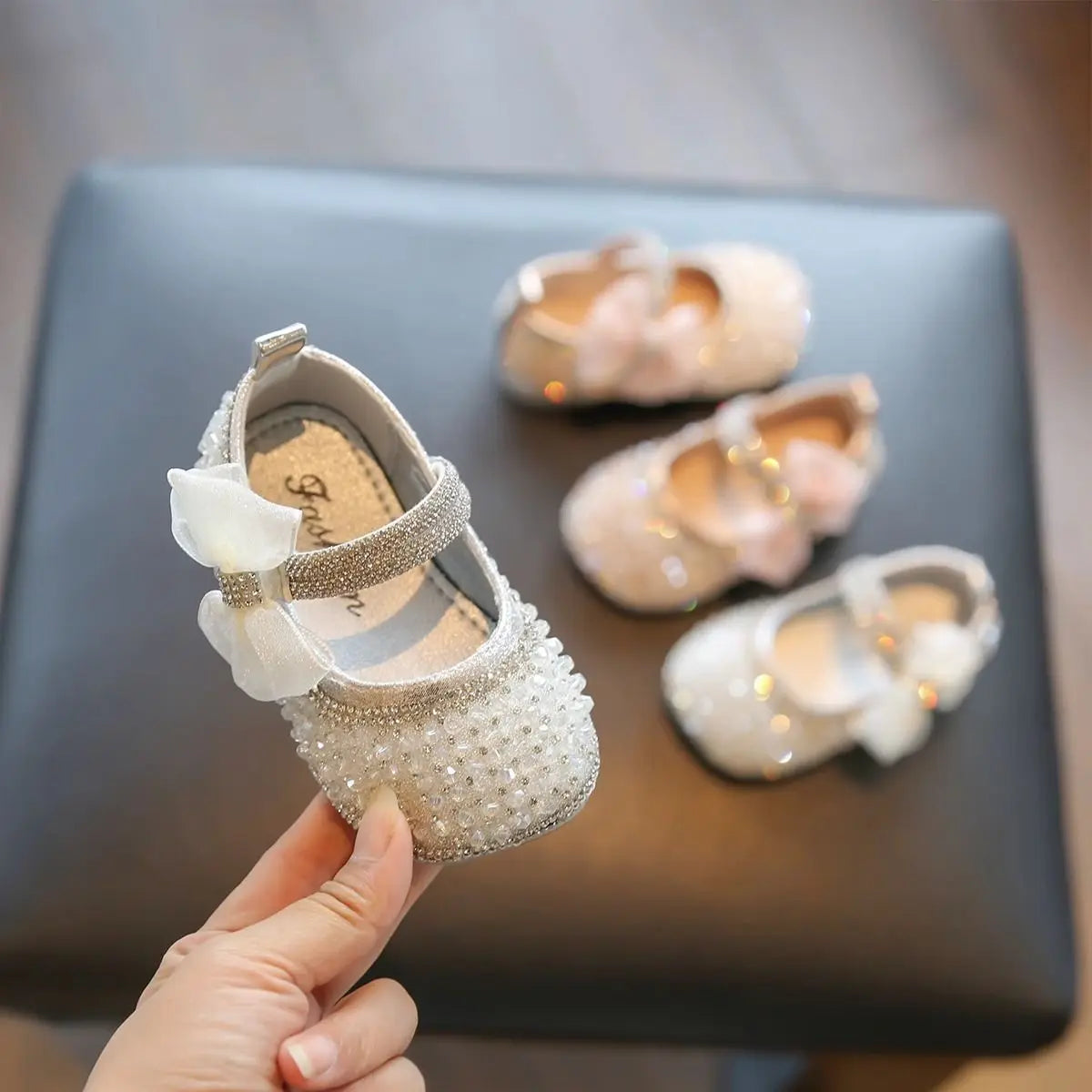 Brand Children Shoe Spring New Soft Soled Baby Shoe Fashion Girl Princess Shoes Formal Shoe Crystal Girl Shoes Chaussures Enfant