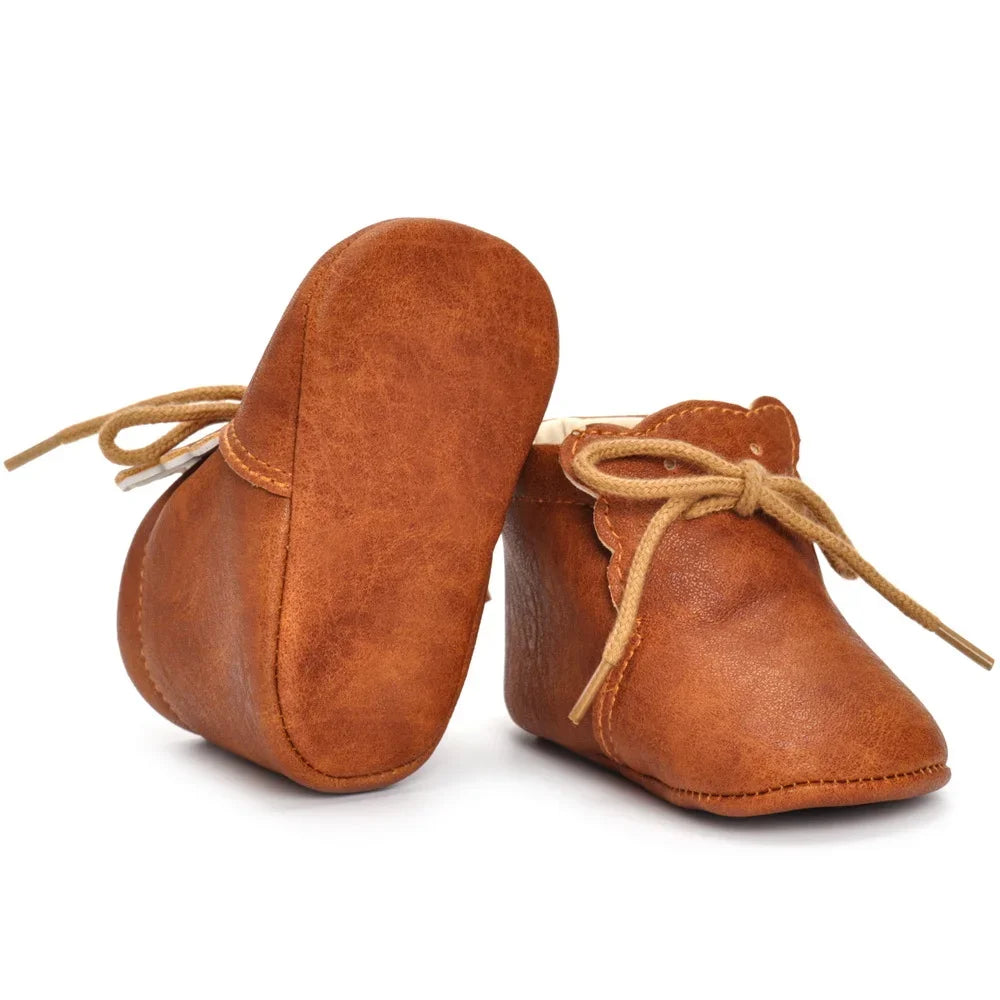 Baby Boys Leather Shoes Newborn Girls Soft Sole The First Walkers