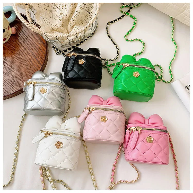 Children Bag New Girl Crossbody Bags Fashion Chain Bags Bow Shoulder Bags Versatile Girl Bag Sweet Princess Bag mochila infantil