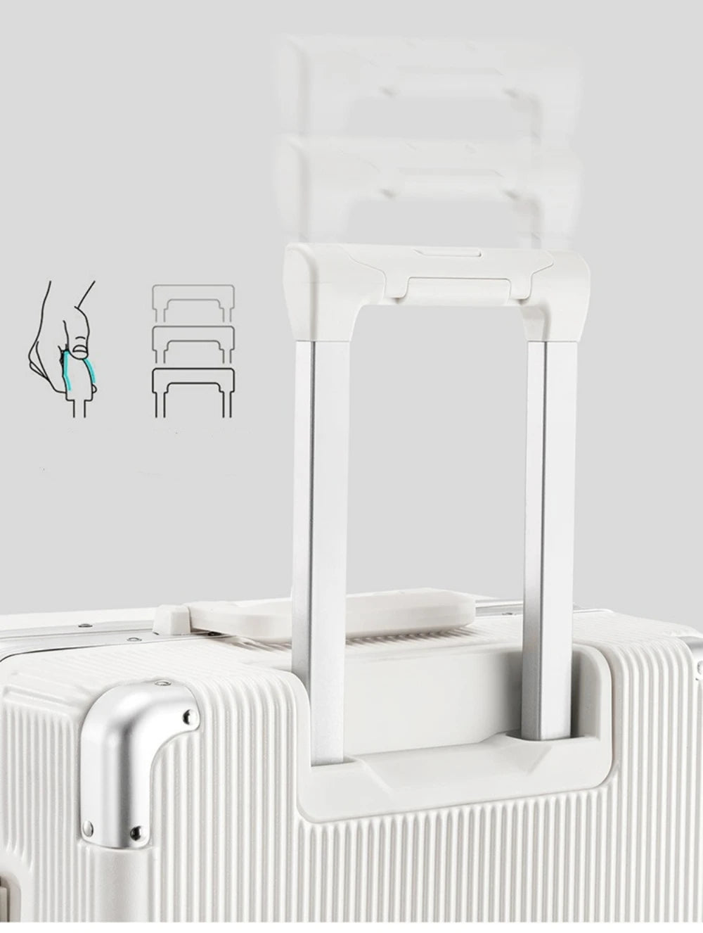 16"/20" Suitcase Carry-on Boarding for Women Travel Trolley Case with Aluminum Frame Password Lock Rolling Luggage 22/24/26/28"