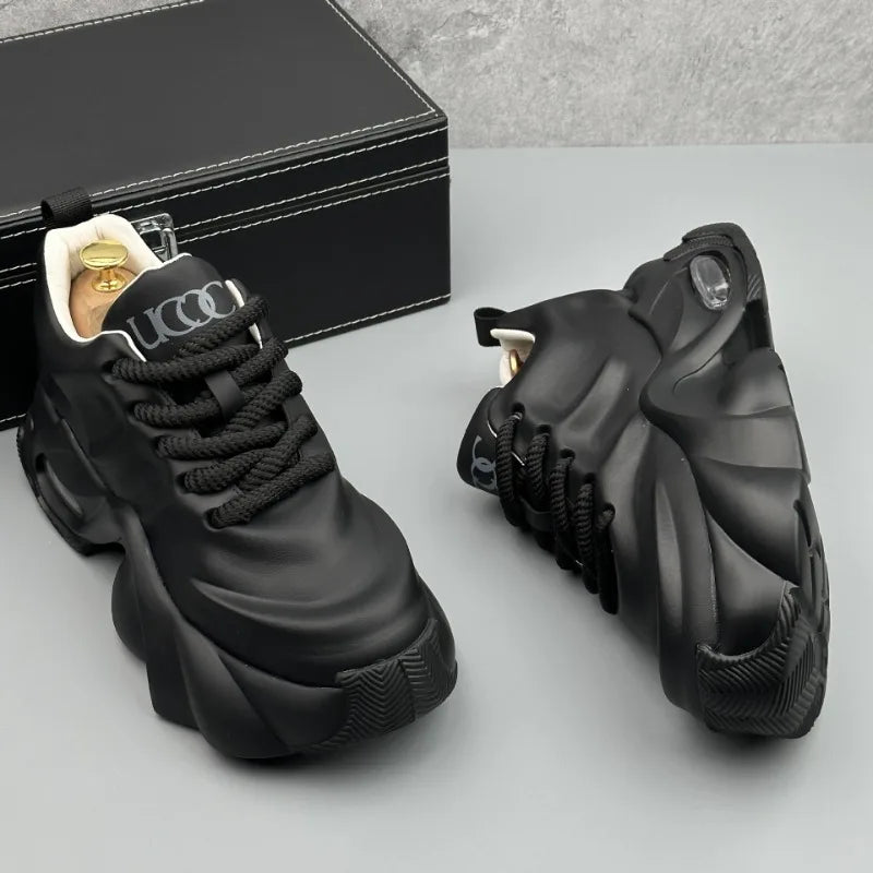 Men Shoes Designer Luxury Casual Sneakers Breathable Platform Shoes for Men Fashion Height Increasing Comfortable Non-slip Shoes (Available)