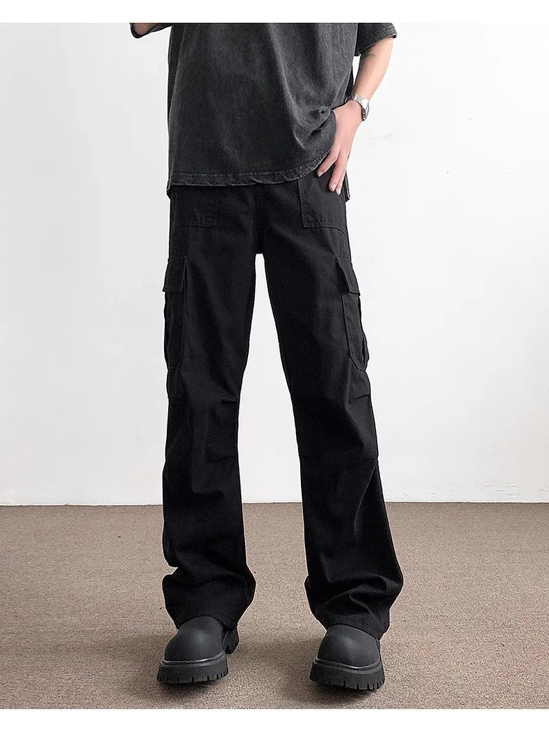 Pants Men's Trendy American Paratrooper Overalls Men's Summer Casual Handsome Outdoor Loose Straight