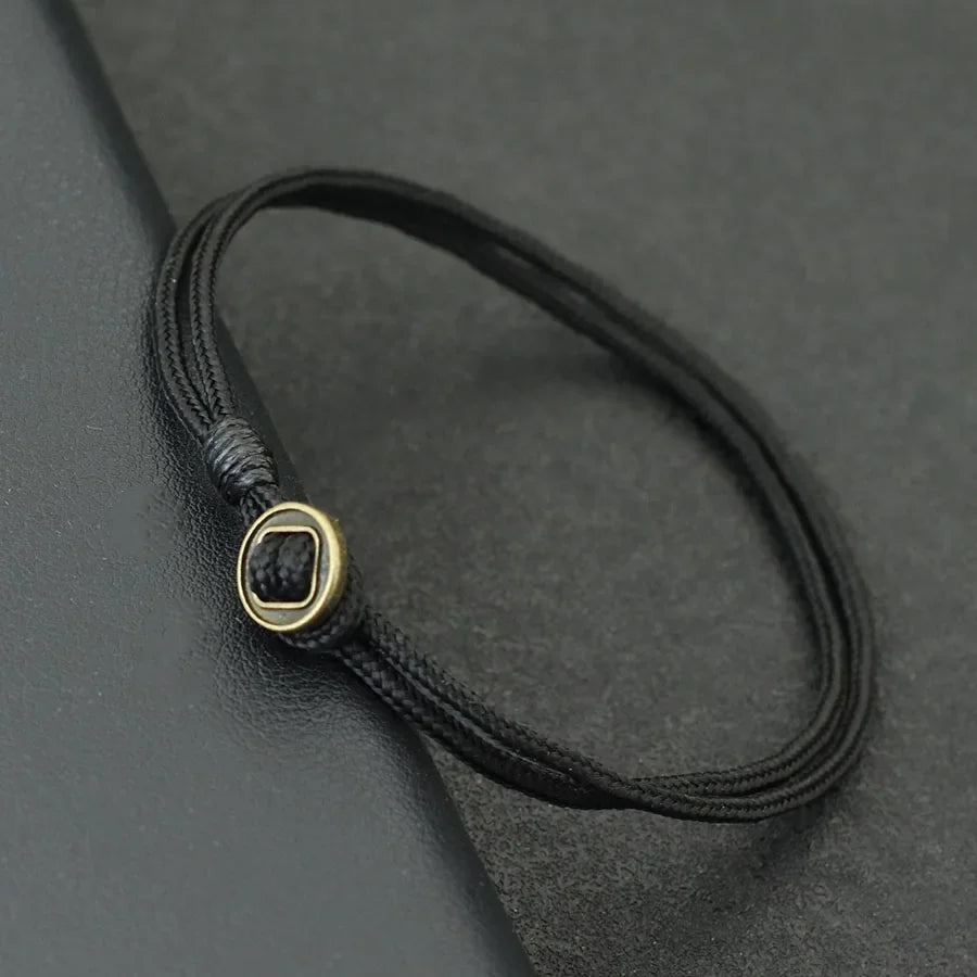 Novel Mens Bracelet With String Handmade Duoble Cord Braslet Easy Hook Wrap Braclet Husband Boyfriend Gift Pulsera Hombre Joias