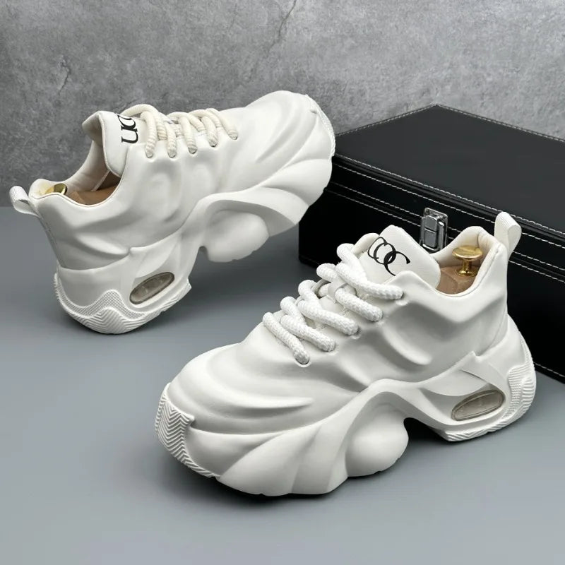 Men Shoes Designer Luxury Casual Sneakers Breathable Platform Shoes for Men Fashion Height Increasing Comfortable Non-slip Shoes (Available)