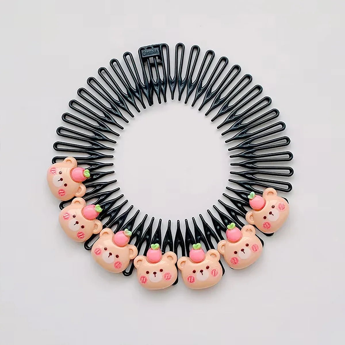 Professional Kids Anti-Frizz Hair Finishing Comb Invisible Circular Headbands for Flyaway Control Girls Cute Hair Jewelry Fixer