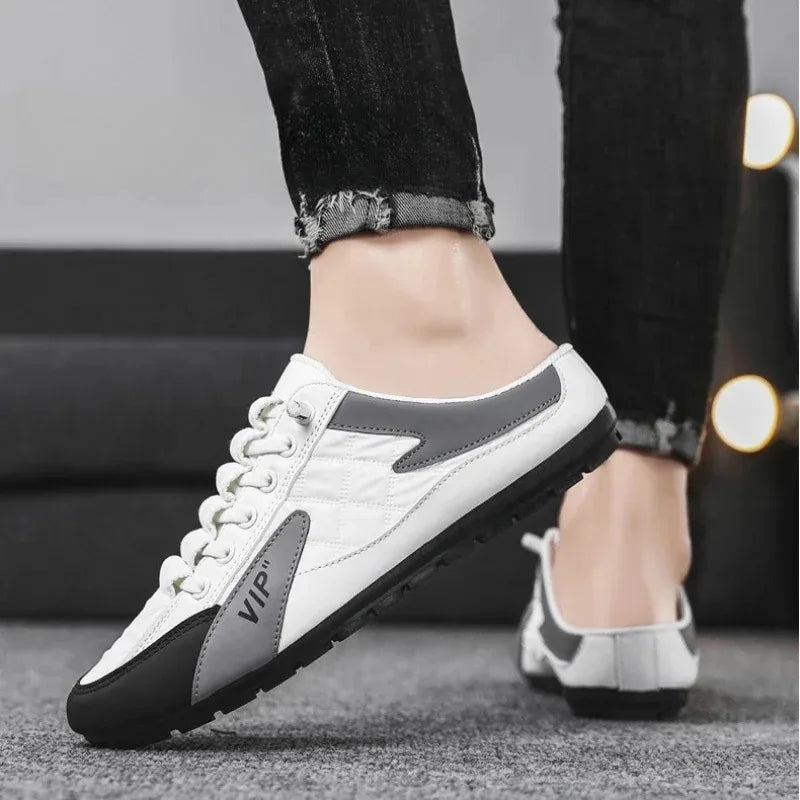 Summer Slippers for Men Trendy Men's Flat Bottom Casual Shoes Soft Sole Support Shoes Men's Sneakers (Available)