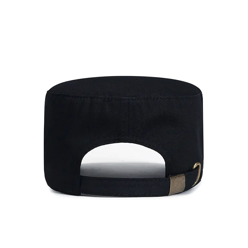 Breathable Cotton Flat Top Baseball Cap for Men Outdoor Casual Women Adjustable Sun Hat (Available)