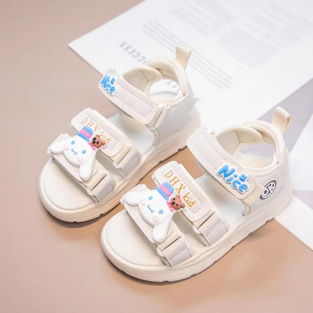 Kids Girls Sandal Sanrio Kawaii Anime Melody Children Shoes Girly Heart Summer Cute Cartoon Student Beach Shoes