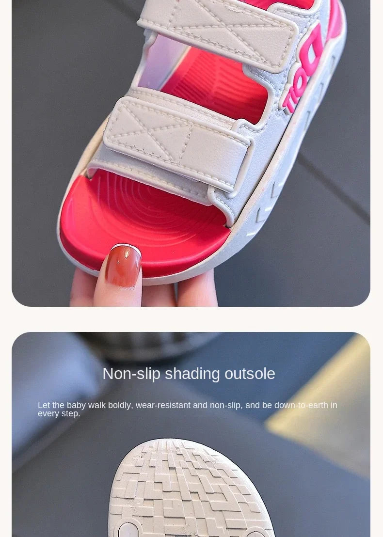 Child sandals new summer fashion open-toe shoes boys girls Lightweight Breathable Casual beach shoes students kids Flat sandals