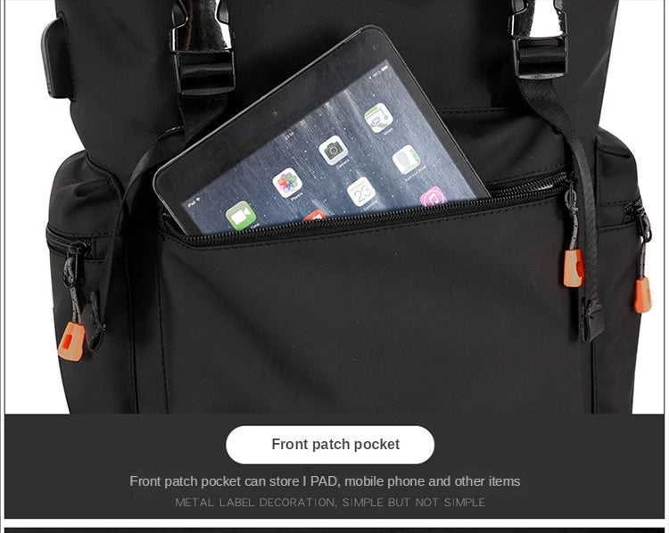 Men's Backpack Large Capacity Travel Fashion Trend Outdoor Mountaineering Bag Business Leisure Rucksack Computer Knapsack