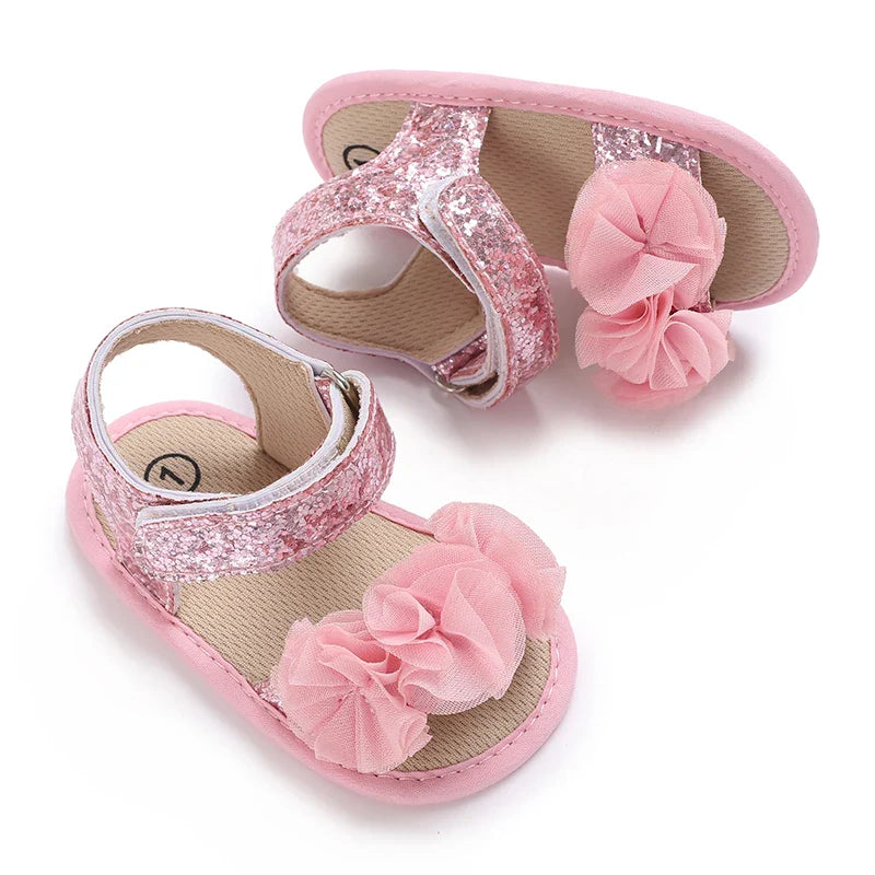VALEN SINA 0-18M Newborn Baby Girls Summer Shoes Sandals First Walkers Newborn Shoes Casual Soft Sole Sandals Toddler Shoes (Available)
