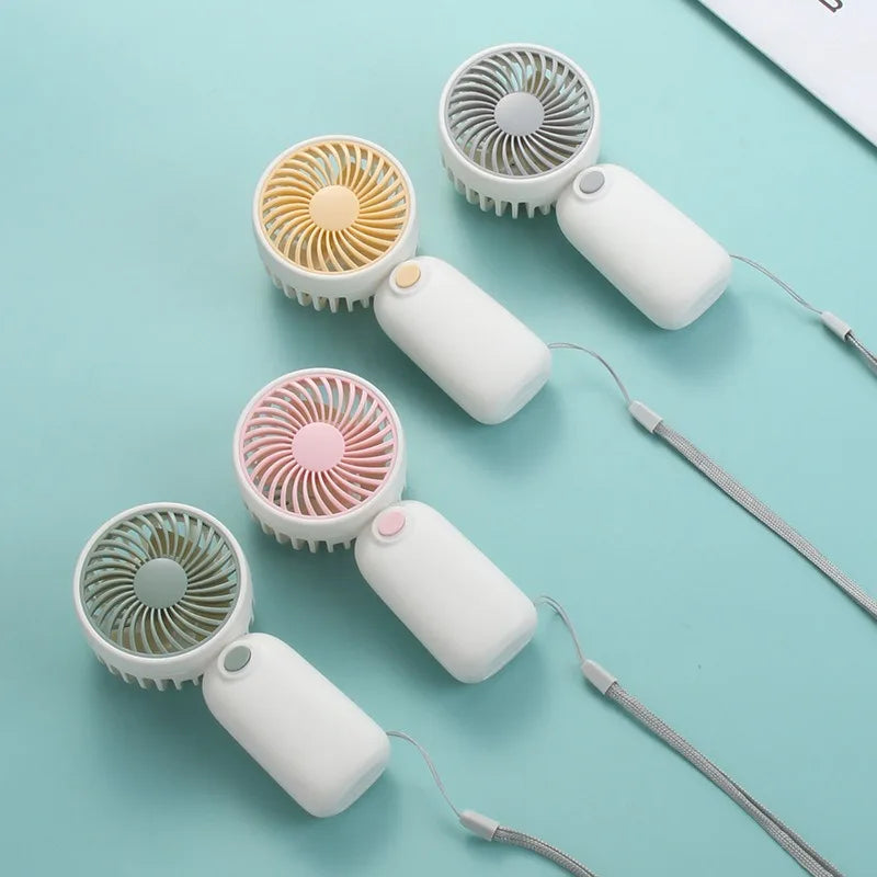 Portable Handheld Fans USB Charging Cartoon Desktop Mini Fan Fisherman Student Summer Outdoor Climbing Fishing Tools Fans