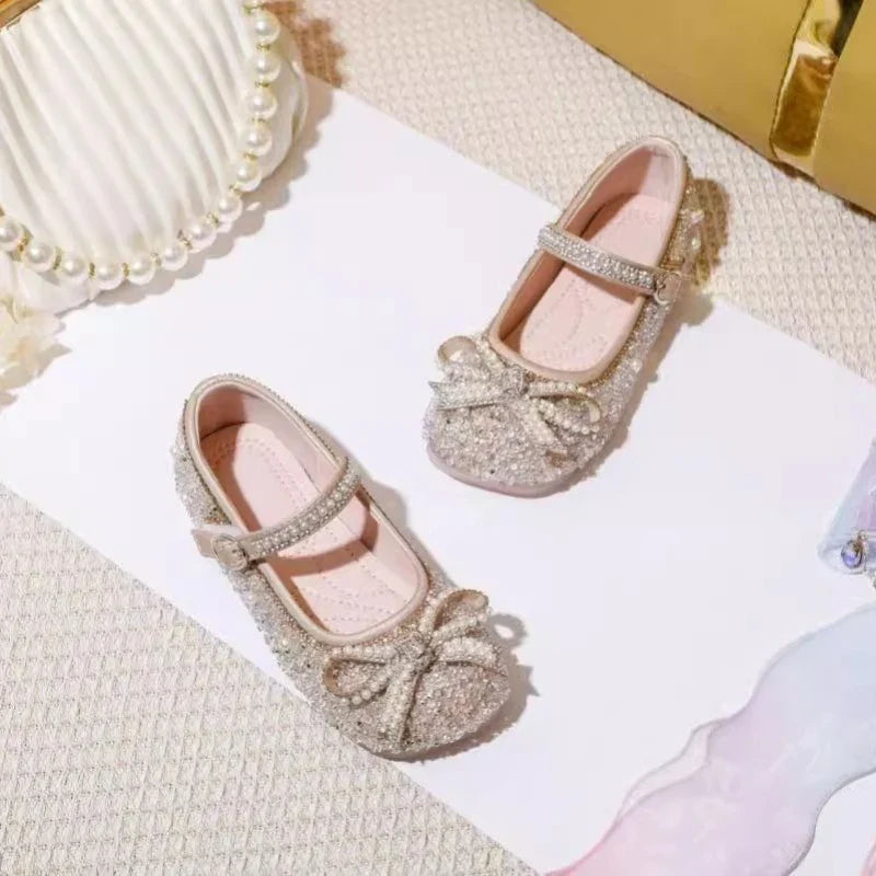 Girl's Soft Sole Princess Crystal Shoes