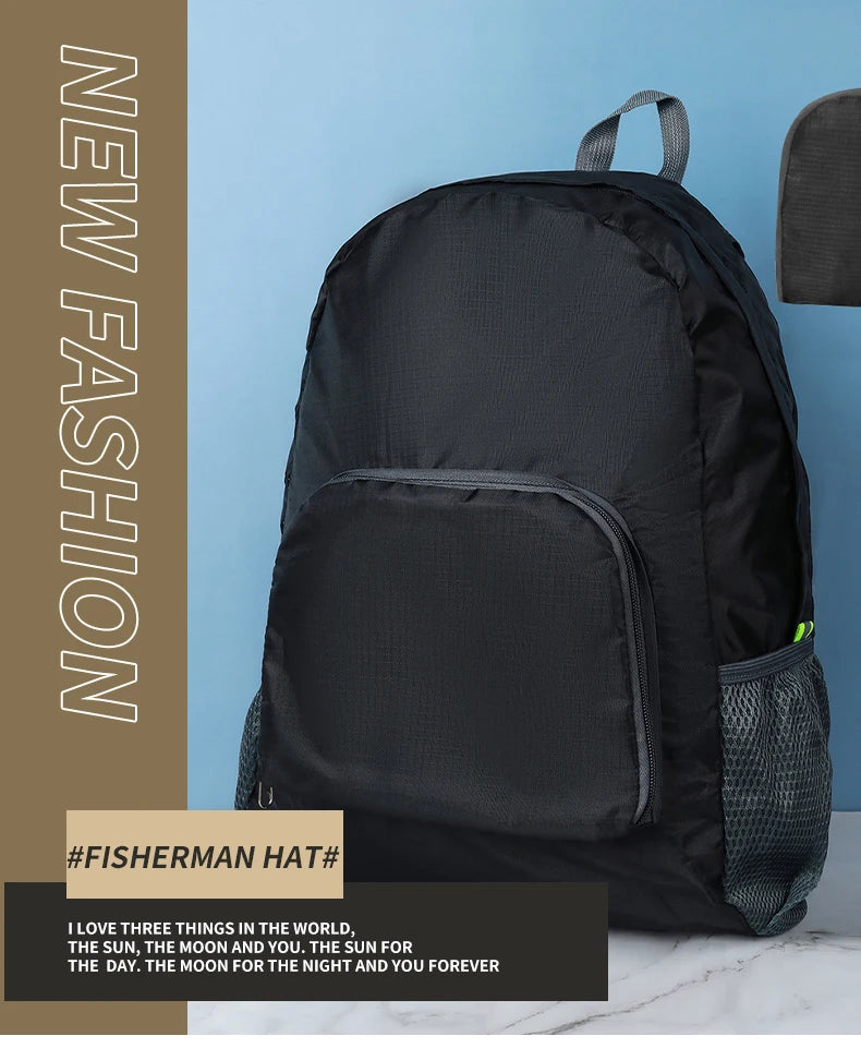 Outdoor Backpack Leisure Large Capacity Lightweight Water Proof Foldable Backpack Outdoor Travel Book Bag