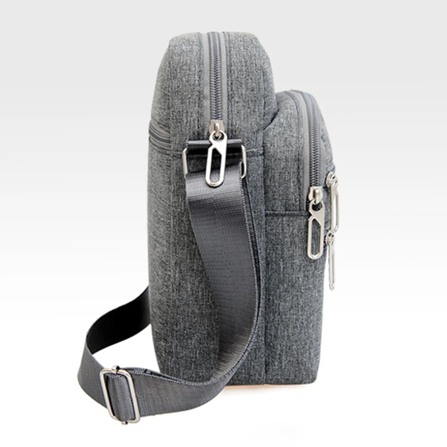 Men's Shoulder Bag Business Leisure Large Capacity Portable Handbag Zipper Multi Layer Waterproof Summer Male's Crossbody Bags