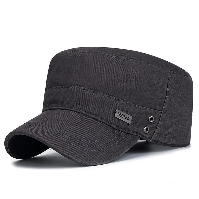 Breathable Cotton Flat Top Baseball Cap for Men Outdoor Casual Women Adjustable Sun Hat (Available)