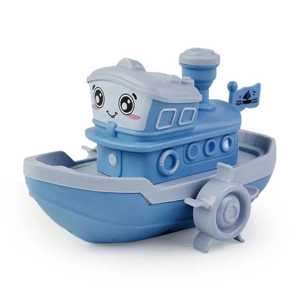 Baby Bath Toys Cute Cartoon Ship Boat Clockwork Toy