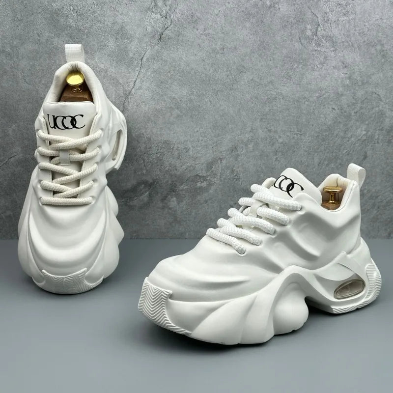 Men Shoes Designer Luxury Casual Sneakers Breathable Platform Shoes for Men Fashion Height Increasing Comfortable Non-slip Shoes   (Available)