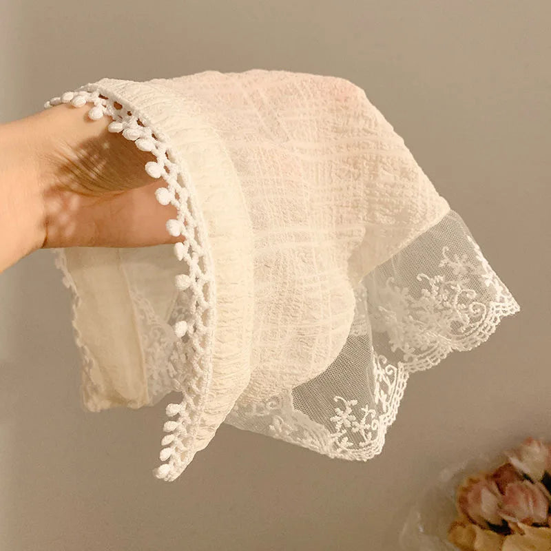 Lace Triangular Hair Scarf Headband Square Headscarf Hairband Turban Bandage Bandana Headband Women Headwarp Hair Accessories