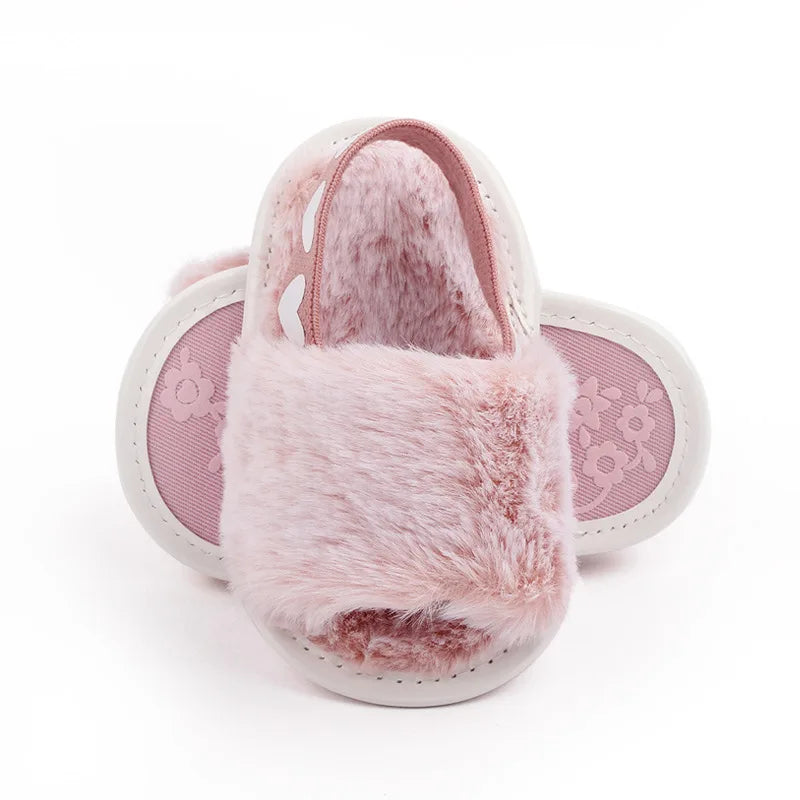 Fashion Faux Fur Baby Shoes For Newborn Spring Winter Cute Infant Toddler Baby Boys Girls Shoes