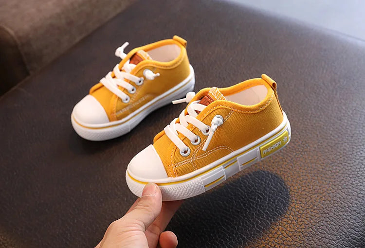 New Children's Canvas Shoes Fashion Baby Board Shoes Girls' Breathable Single Shoes Boys' Casual Shoes