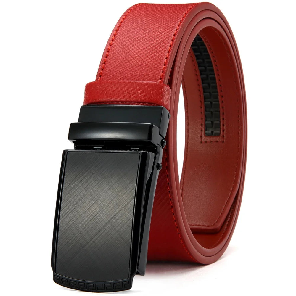 DOOPAI New Mens Belt Hollow Automatic Mens Belt Genuine Leather Luxury Belt  For Men Belt Male Strap Male Metal Automatic Buckle