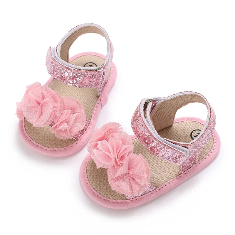 VALEN SINA 0-18M Newborn Baby Girls Summer Shoes Sandals First Walkers Newborn Shoes Casual Soft Sole Sandals Toddler Shoes (Available)