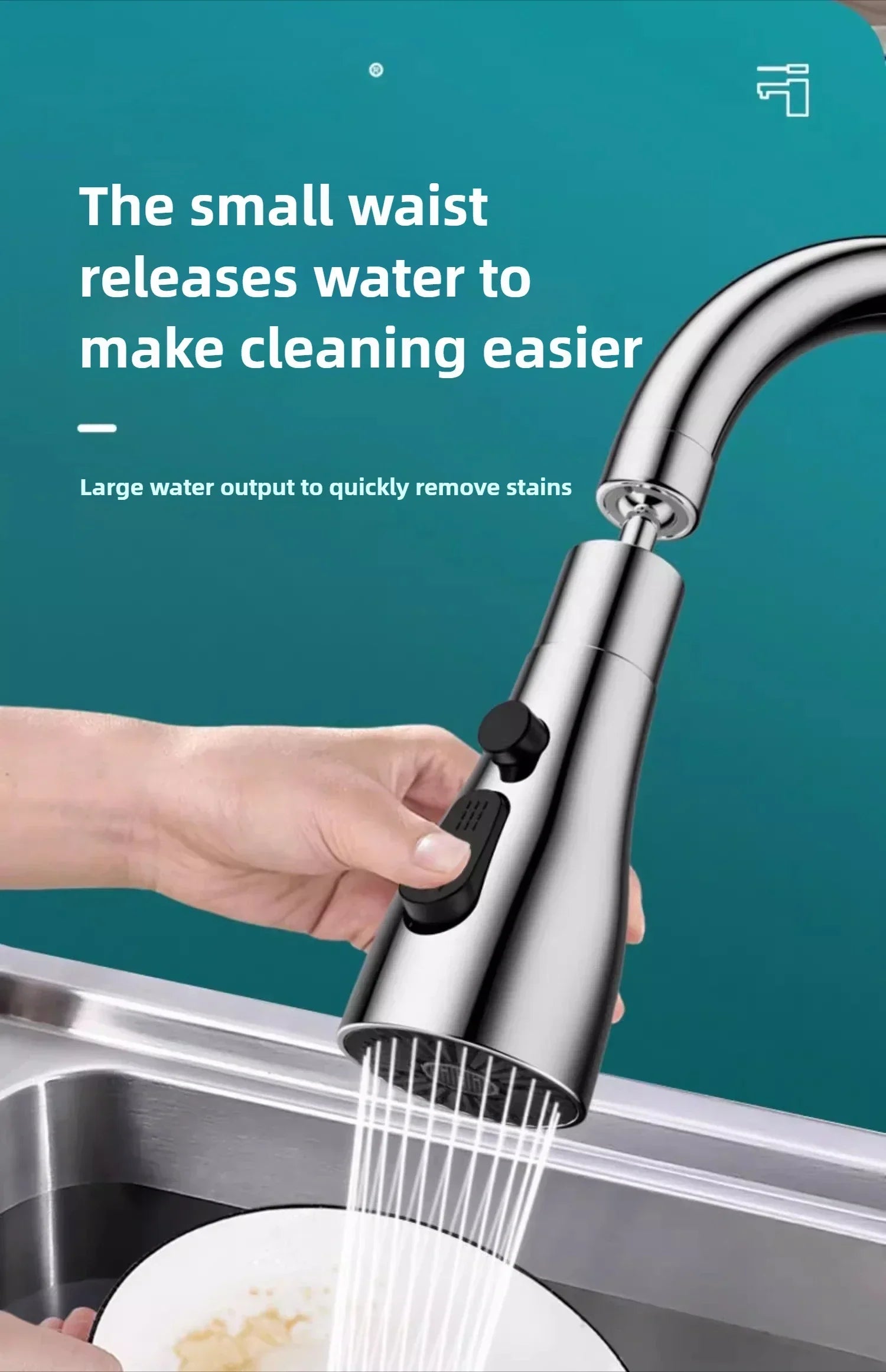 Universal 360° Rotate Kitchen Faucet Extender Aerator Plastic Splash Filter Kitchen Washbasin Faucet Bubbler Nozzle Aerator