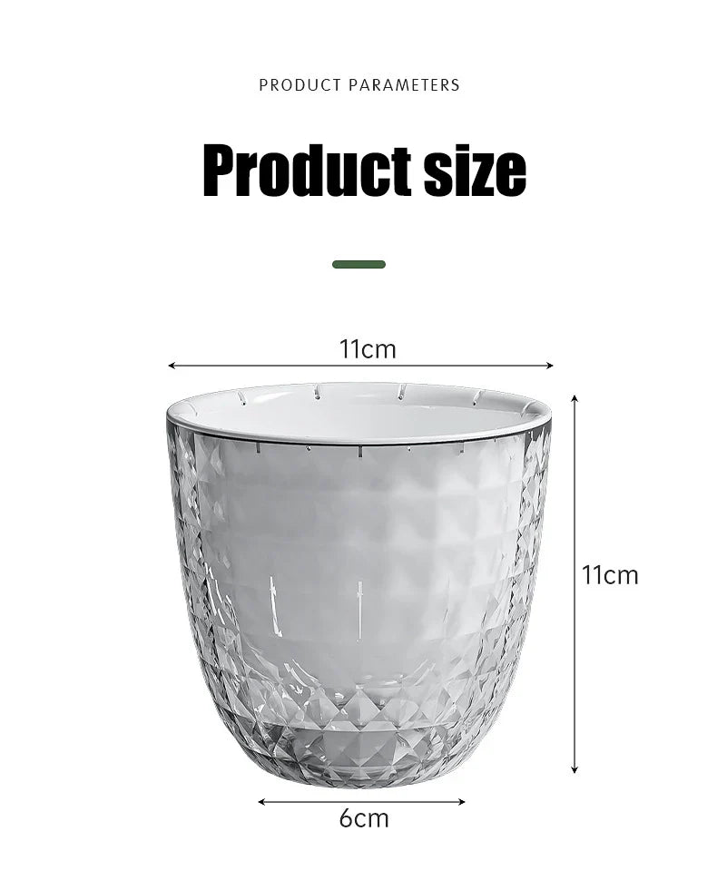 Self Watering Flowerpot Automatic Water Absorbing Flowerpot Transparent Double Layer Plastic Succulent Plant Pot Decorative Pot