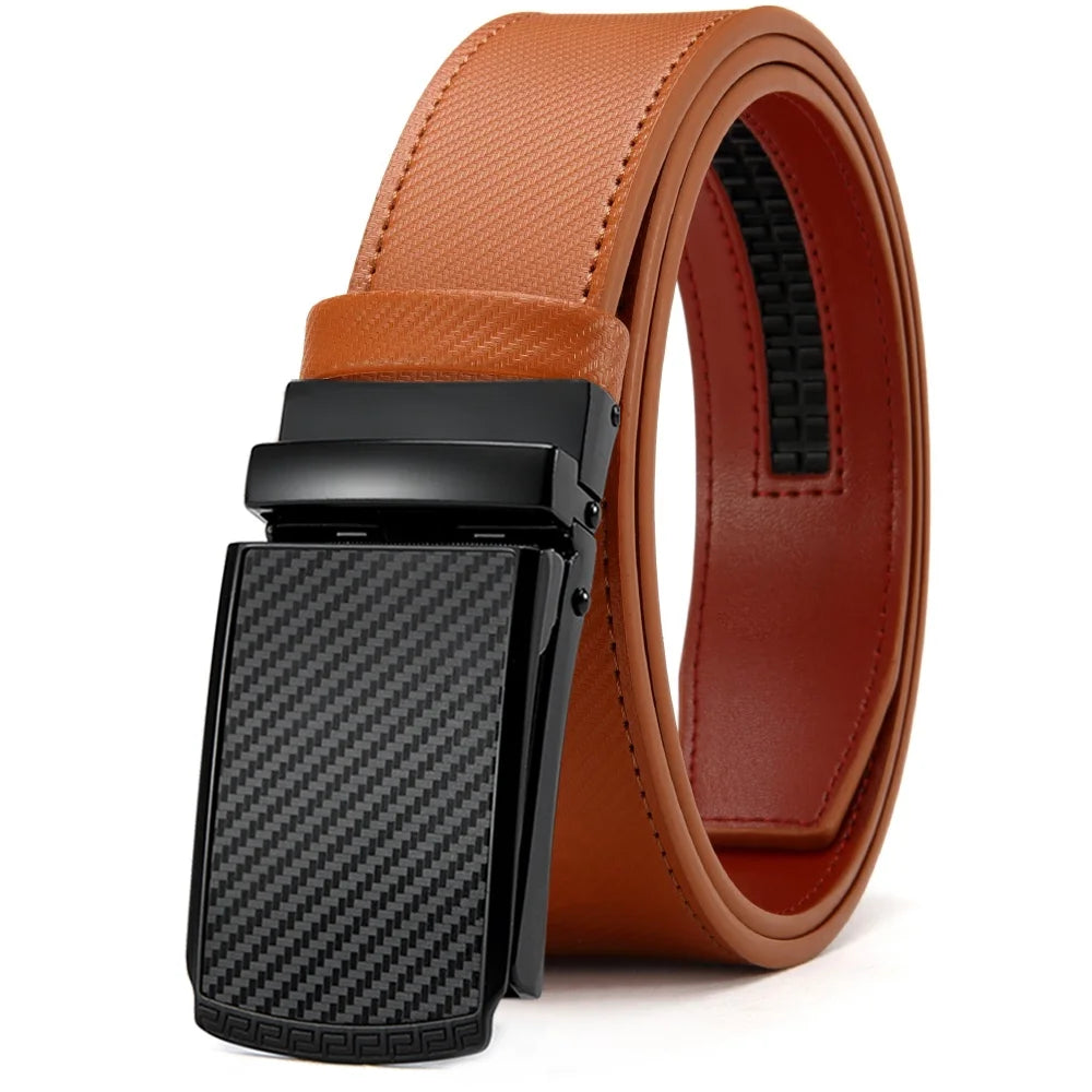 DOOPAI New Mens Belt Hollow Automatic Mens Belt Genuine Leather Luxury Belt  For Men Belt Male Strap Male Metal Automatic Buckle