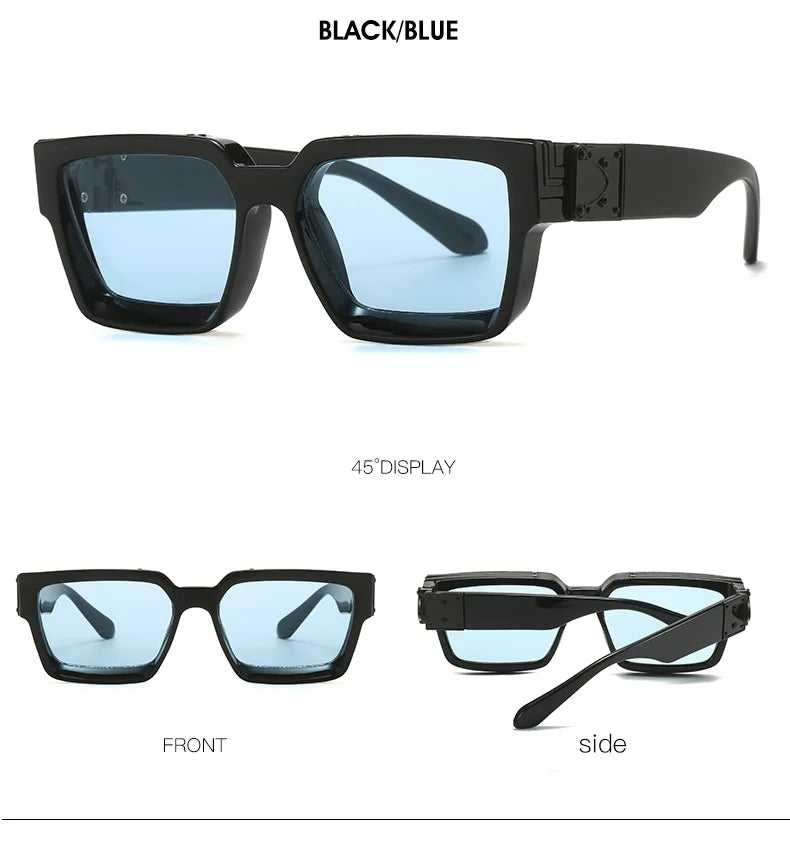 Millionaire Sunglasses For Men Vintage Square Sun Glasses Fashion Retro Sunglasses Women Trendy Luxe Gafas De Sol Hombre Lunette