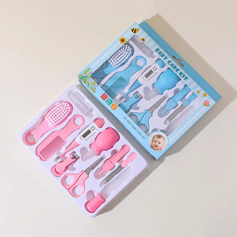 Newborn Grooming Set (Nail Clippers/Brush/Thermometer) for Infant